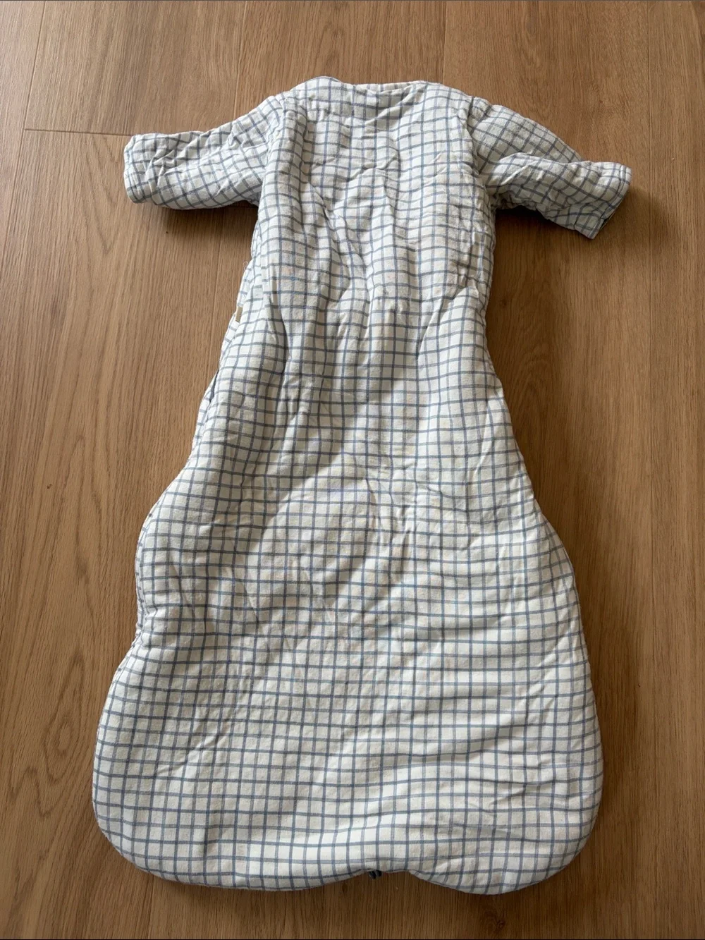 Gunamuna Long Sleeve Swaddle Sleep Sack - Checkmate / 2.5 TOG